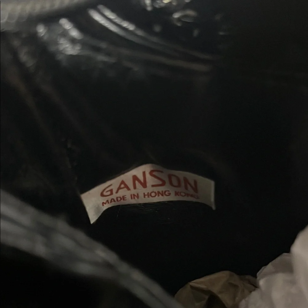 Ganson Navy Blue Leather Shoulder Bag